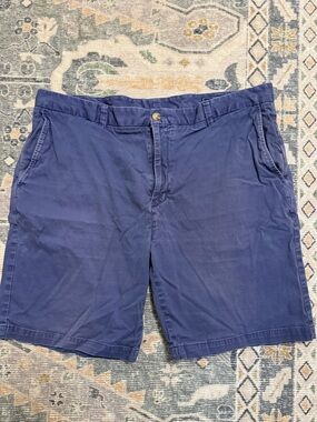 Vineyard Vines Men's Navy Flat-Front Cotton Shorts